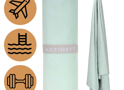Strandlaken | Badlaken | Sneldrogend | Strandhanddoek | Microvezel | 180 x 100 cm | Mint