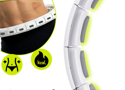 Hoelahoep - Met Teller - Hoepel - Fitness - Verstelbaar - Cardiotraining - Massage - Wit