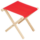 Campingkruk - Kampeerkruk - Viskruk - Voetensteun - Opvouwbaar - Rood