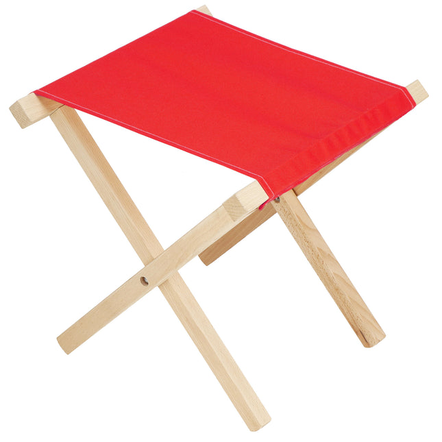 Campingkruk - Kampeerkruk - Viskruk - Voetensteun - Opvouwbaar - Rood