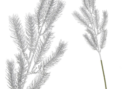 Kersttak | Decoratie | Zilver | 47 cm