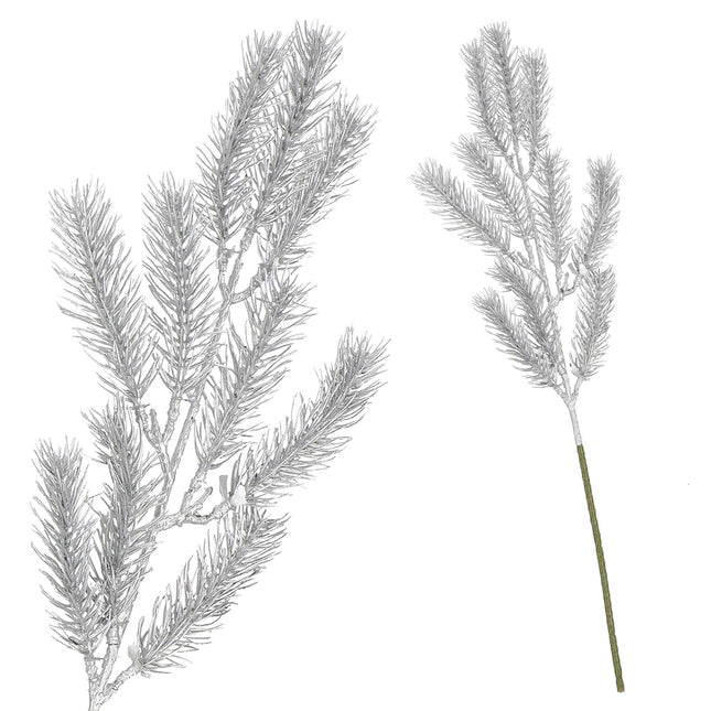 Kersttak | Decoratie | Zilver | 47 cm