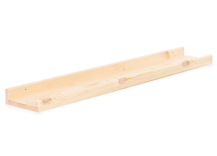 Wandplank - Boekenplank - Ophangbaar - Kruidenplank- Naturel - Grenenhout - 10 Kg - 90 cm - 2 Stuks