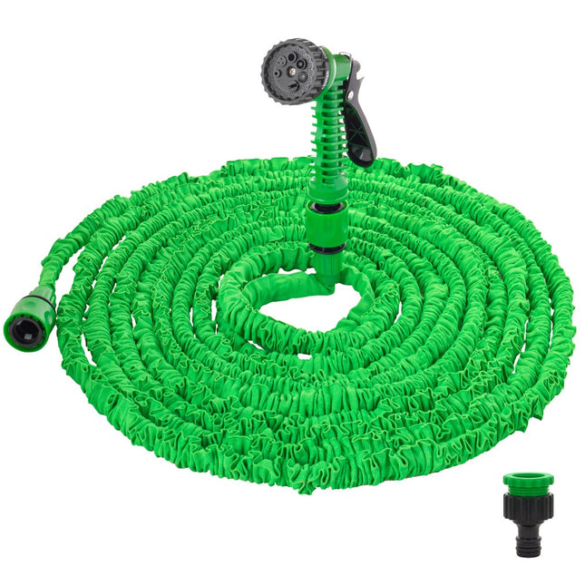 Tuinslang | 5-15 m | Magic Hose | Flexibele Tuinslang | Sproeikopvergrendeling | Groen