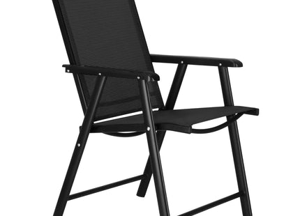 Terrasstoel - Tuinstoel - Metaal - Grijs/Zwart - 130 KG
