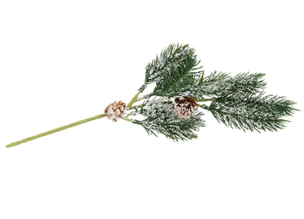 Kersttak | Decoratie | Dennenappels | Groen | 34 cm