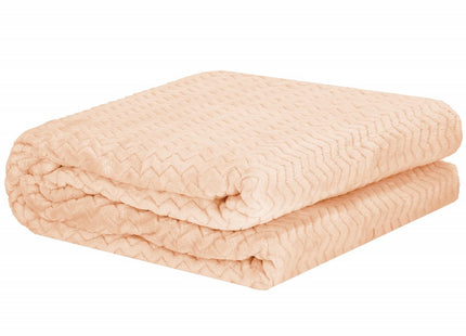 Plaid | Sprei | Deken | 220 x 200 cm | Peach