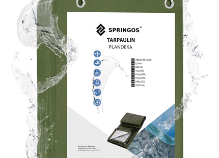 Afdekzeil | Dekzeil | Zeildoek | Waterdicht | PVC | 4 x 5 m | 120 g/m2 | Groen