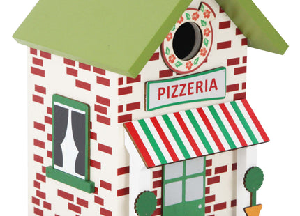 Vogelhuis - Vogelvoederplek - Staand  - Meerkleurig - Pizzeria - 14 x 13 x 22
