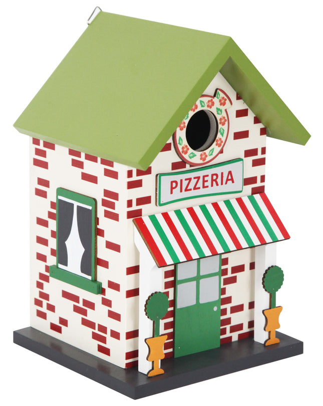 Vogelhuis - Vogelvoederplek - Staand  - Meerkleurig - Pizzeria - 14 x 13 x 22