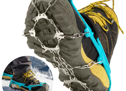 Sneeuwgripzolen Voor Wandelschoenen - Spikes voor Schoenen - Anti Slip - Turquoise- 40-45