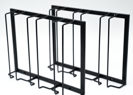 Muntel® Wijnglazenhouder -Ophangrek - Wijnrek - Wijnglashouder - 12 Stuks - Zwart