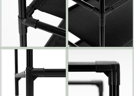 Schoenenrek - Schoenenkast - 20 Paar Schoenen - Schoenen Opbergsysteem - Metaal - Zwart - 100 KG - 178 Cm