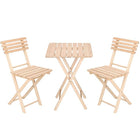 Tuinset | Tuintafel | Tuinstoelen | 3-delig | Opvouwbaar | Naturel
