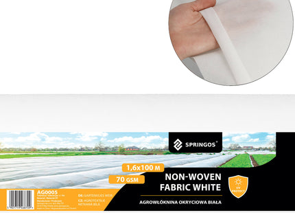 Vliesdoek - Vliesdoek Plantenbescherming - 70 G/M2 - 100 x 1.6 M