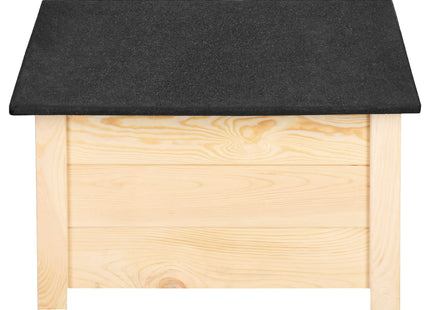 Hondenhok - Hondenhuis - Dog House - Geïsoleerd - Voor Buiten - Weersbestendig  - Hout - Zwart