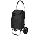 Boodschappentrolley - Boodschappenkrat - Met Twee Wielen - Grijs - Zwart - 42 L - 28 KG - 99 x 57 CM