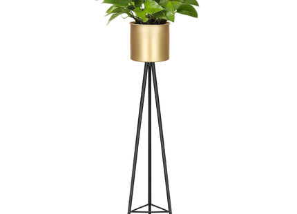 Staande Plantenbak | Plantenbakken | Metaal Zwart/Goud | 73 cm