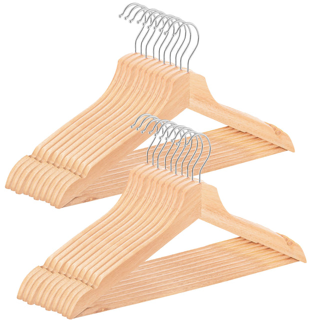 Kledinghangers | Kledinghanger | Hout | 20 Stuks | Naturel