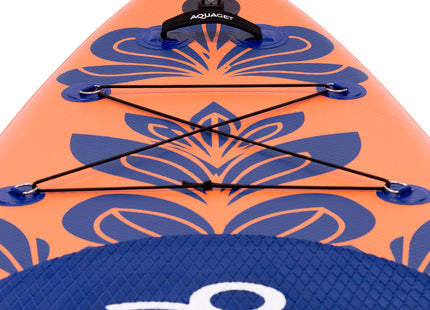 SUP Board - Opblaasbaar Paddle Board - Met Tas - Met Zitje -Inclusief Accessoires - Complete Set - Max. 220KG - 350x86cm - Marineblauw/Oranje