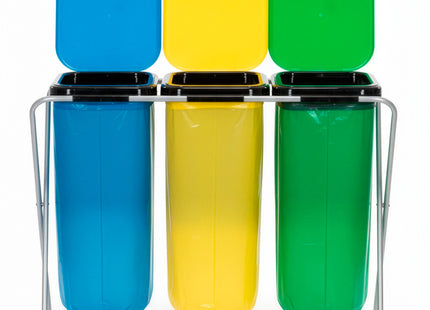 Vuilniszakkenhouder - Frame voor Afvalzakken - Standaard - 2 delen - Geel/Groen/Blauw - 30 Kg