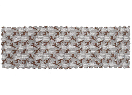 Tafelkleed -Kerst - Rendier - Grijs - Stof - 186 x 35 CM