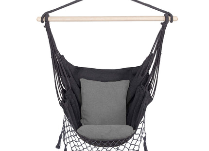 Hangstoel | Binnen & Buiten | 2 Kussens | Belastbaar tot 150 kg | 126 x 100 cm | Grijs