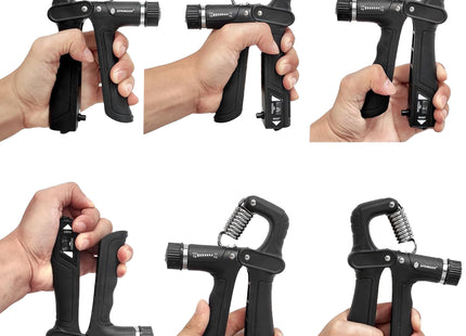 Handtrainer | Handknijper | Zwart/Grijs | Teller |  10- 100 Kg