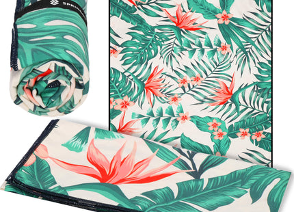 Strandmat | Strandkleed | Strandlaken | Zandvrij | 90 x 180 cm | Bloemen