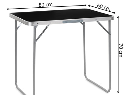Campingtafel - Vouwtafel - Inklapbaar - Opvouwbaar - 80x60x70 cm - Zwart