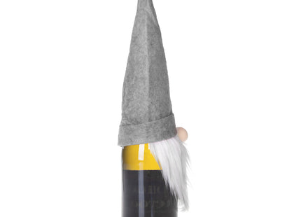 Flessenhoes - Kabouter - Hoed - Grijs - Wijn - 37 cm