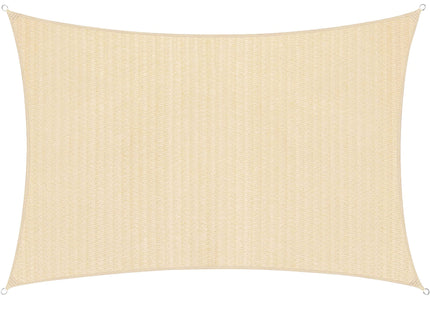 Schaduwdoek | Zonnezeil | Rechthoek | 4 x 3 m | 90% Schaduw | Creme