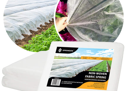 Vliesdoek - Plantenbescherming - 17g/M2 - 20x3.2 M - Wit