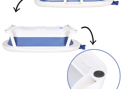 Opvouwbaar Baby Bad - Opvouwbaar - Tot 12 Maanden - 40 L - Blauw - Wit - 83 x 50 x 22,5 cm