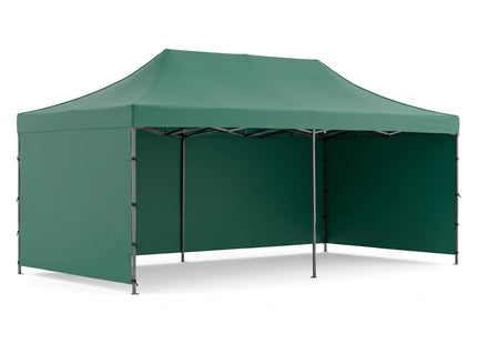 Partytent - 600x300x310xcm - Hoogte Verstelbaar - PVC - Polyester - Harmonica- Frame - Groen