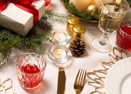 Tafelkleed -Kerst - Klassiek- Wit - Polyester - 220 x140 CM