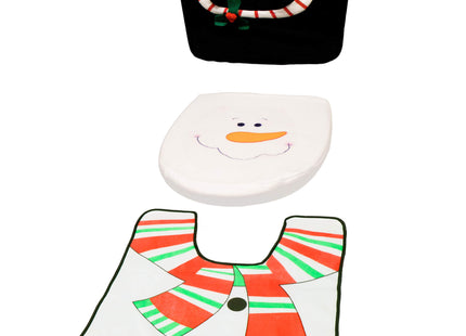Kerstset voor Badkamer - 3 Delig - Sneeuwpop