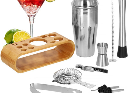 Cocktail Set | 12-Delige Cocktail Shaker Set | RVS | Zilverkleurig