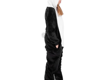 Onesie Kinderen | Panda | Maat 110/120 | Zwart/Wit