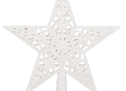 Kerstboom Piek | GlitterSter | 21 cm | Zilver