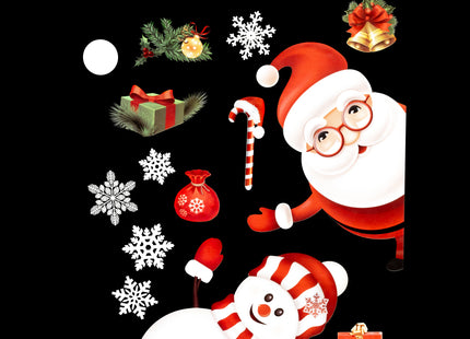 Raamstickers – Kerst – Kerst Stickers – Raamstickers Kinderen – Kerstversiering voor Binnen – Kerstdecoratie – 62 stuks