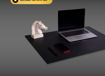Baltan Leren Bureaumat - Muismat - Bureau Onderlegger - Zwart - 60 X 35 CM