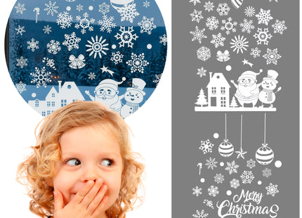 Raamstickers – Kerst – Kerst Stickers – Raamstickers Kinderen – Kerstversiering voor Binnen – Kerstdecoratie – 62 stuks