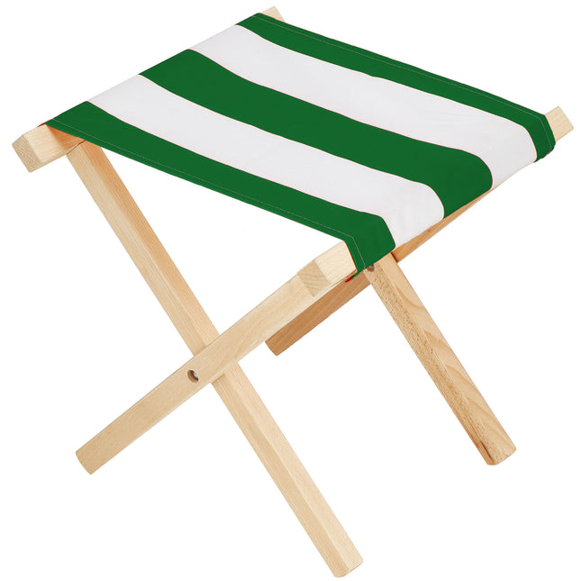 Campingkruk - Kampeerkruk - Viskruk - Voetensteun - Opvouwbaar - Groen/Wit