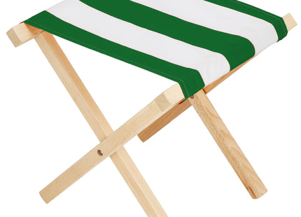 Campingkruk - Kampeerkruk - Viskruk - Voetensteun - Opvouwbaar - Groen/Wit