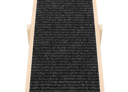Hondentrap - Hondenloopplank - Instelbaar - Voor Grote en Kleine Honden - Zwart/Hout - 78 Cm