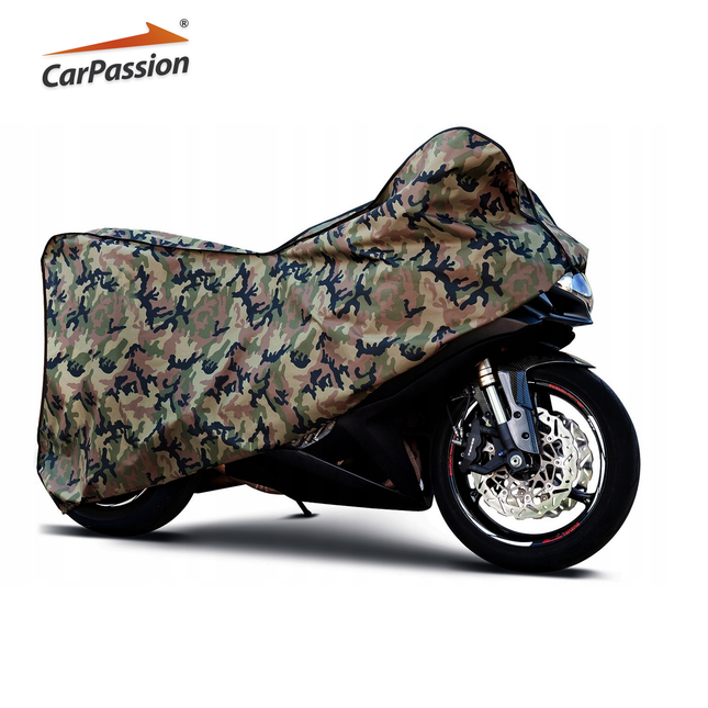 CarPassion Military Motorhoes - Beschermhoes - Waterdicht & Vorstbestendig - Maat M - Camouflage -  225 - 104 - 123 cm