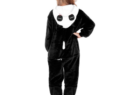 Onesie Kinderen | Panda | Maat 120/130 | Zwart/Wit