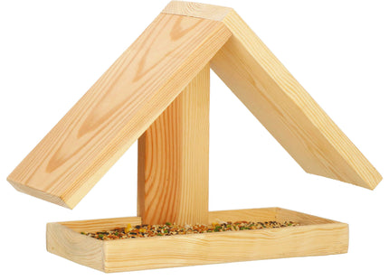 Vogelvoederhuisje - Vogelvoederplek - Vogelvoeding - Staand - Naturel - 12,5 x 31 x 21,5 cm