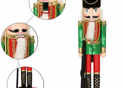 Notenkraker Kerst | 51 cm | Groen/Rood/Zwart